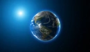 Картинка: Голубая планета земля освещённая солнцем