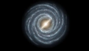 Картинка: Спиральная галактика Млечный путь в необъятном космосе