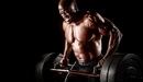 Image: The bodybuilder lifts the barbell