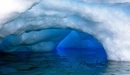 Image: A water cave in the glacier.