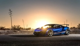 Картинка: Acura, NSX, Dream Project, суперкар, спортивный, авто, дорога, асфальт, закат