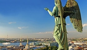 Картинка: Санкт-Петербург, статуя, ангел, город, красота, пейзаж