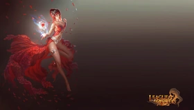 Картинка: Игра, League of Angels, девушка, магия, роза, платье, в красном