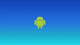 Картинка: Андроид, Android, робот, зелёный, синий фон