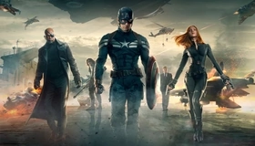 Картинка: Капитан Америка, Чёрная вдова, Ник Фьюри, Зимний солдат, Marvel, Первый Мститель: Другая война
