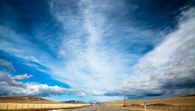 Картинка: небо, природа, дорога, горизонт, облака