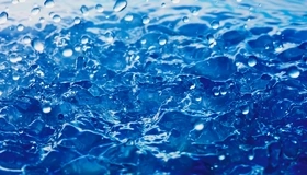 Картинка: Вода, голубая, капли, чистая