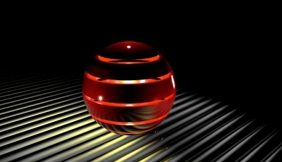 Image: Шар, сфера, полосы, красный, свет, огонёк, ball, light, line