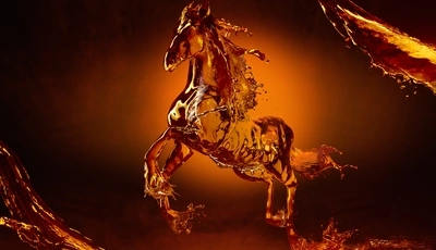 Image: Horse, stallion, horse, water, cognac, whiskey