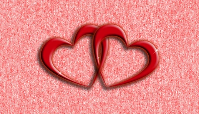 Image: Hearts, two, red, love