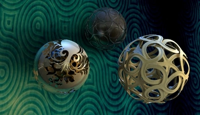 Image: Шары, сферы, узоры, отражение
