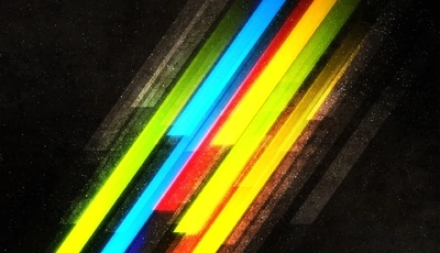 Image: Линии, частицы, точки, разноцветные, полосы