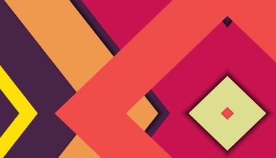 Image: Shapes, rhombus, colorful, corners, lines, color