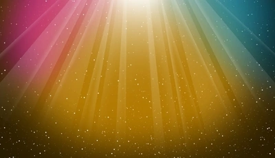 Image: Space, light, rays, stars, color