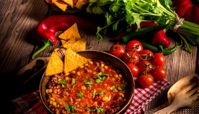 Image: Food, tomato, pepper, pungent, parsley, herbs, vitamins, vegetables, stews