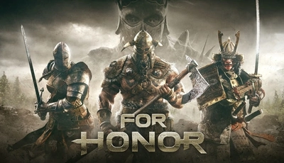 Image: For Honor, За честь, Ubisoft, рыцарь, викинг, самурай, оружие, боевые, топоры, мечи, тучи