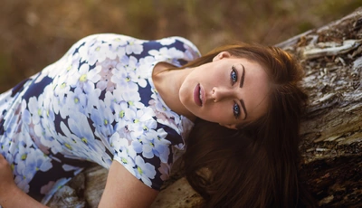 Image: Katrine Thyge Jensen, blue eyes, look, hair, dress, pose