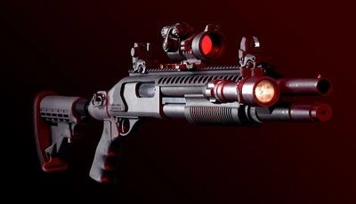 Image: Weapon, shotgun, sight, flashlight