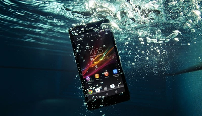 Image: Телефон, смартфон, Sony, Android, время, вода, пузырьки