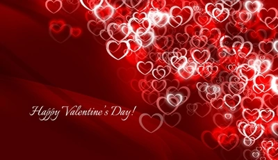 Image: Valentine's day, love, red background, hearts, loop