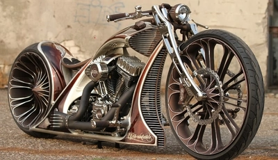 Image: Мотоцикл, thunderbike, кастом-байк, тюнинг, Harley Davidson