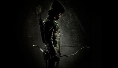 Image: Зелёная стрела, green arrow, лук, стрелы, супергерой, капюшон