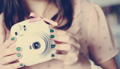 Image: Girl, camera, photo, manicure