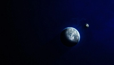 Image: Planet, satellite, light, space