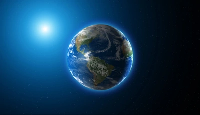 Image: Планета, голубой шар, Земля, солнце, свет, материки, континенты