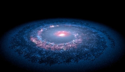 Image: Галактика, ядро, космос, рукава, свечение, центр