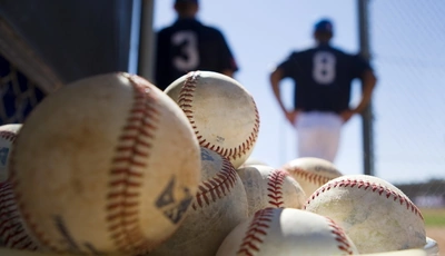 Image: Бейсбол, мячи, игроки, мужчины, номера
