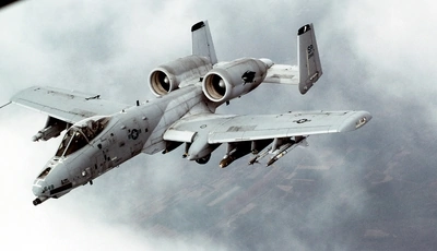Картинка: Авиация, штурмовик, A-10, Thunderbolt 2, GAU-8A, ракеты, двухдвигательный, самолёт