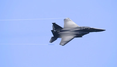 Картинка: Истребитель, F15, в небе, летит, воздух, сопротивление