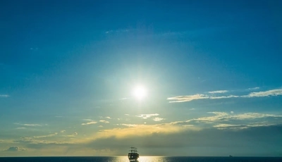 Картинка: горизонт, море, судно