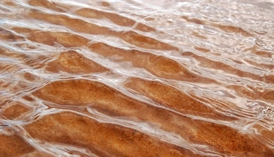 Image: Wave, water, ripples, sand, reflection, surface