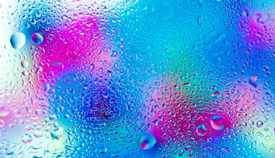 Image: Капли, вода, стекло, голубой, розовый, фон
