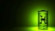Картинка: Зелёная колба с молекулой