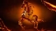 Image: 3D graphics of a horse made of cognac