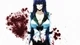 Картинка: Saeko Busujima в пятнах крови из аниме Школа мертвецов
