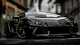 Картинка: Чёрный Lamborghini Aventador вид спереди