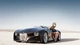 Картинка: Стильная девушка сидит на стильном автомобиле в пустыне