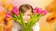 Image: Girl with tulips