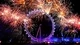 Image: Fireworks and Ferris wheel in London