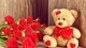 Image: Teddy bear with a heart and roses