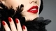 Image: Red makeup and manicure