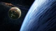 Картинка: Красный спутник голубой планеты