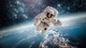Image: Astronaut in zero gravity above the Earth