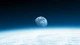 Картинка: Спутник луна над атмосферой Земли