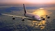 Картинка: Самолёт A380 летит по маршруту над облаками