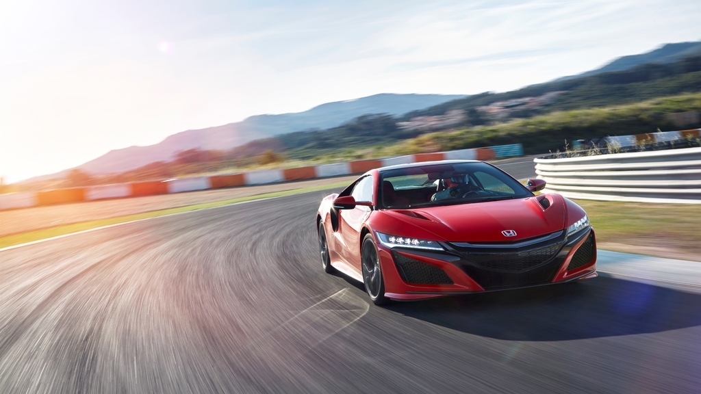 Image: Honda NSX, Red, sport, car, highway, road, asphalt, speed